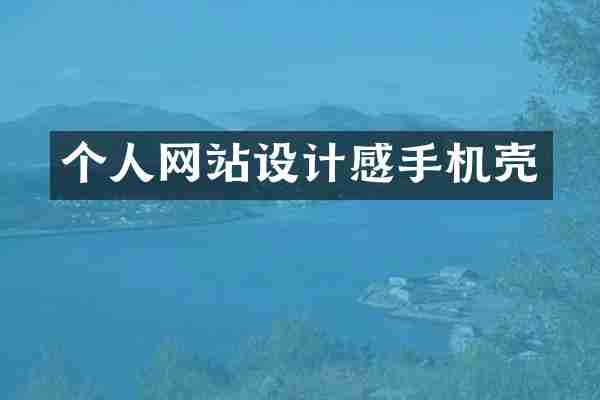 个人网站设计感手机壳