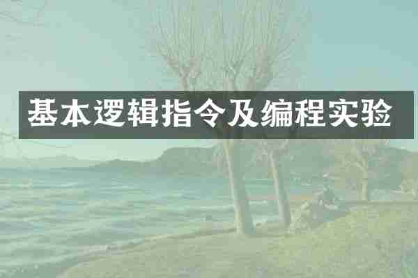 基本逻辑指令及编程实验