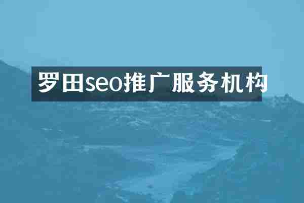 罗田seo推广服务机构