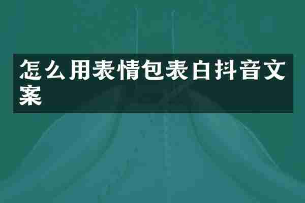 怎么用表情包表白抖音文案