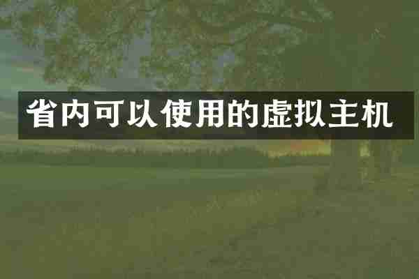 省内可以使用的虚拟主机