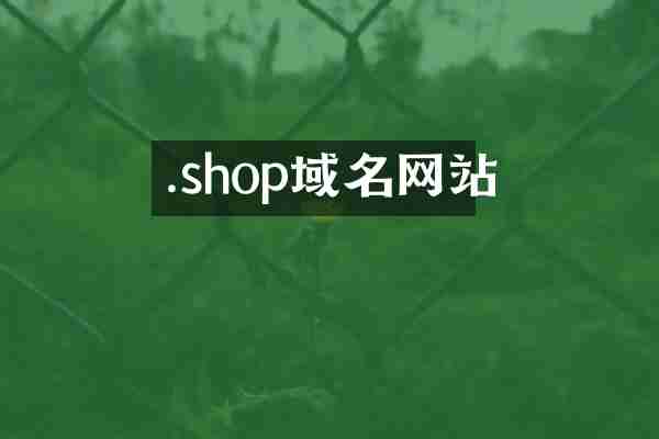 .shop域名网站