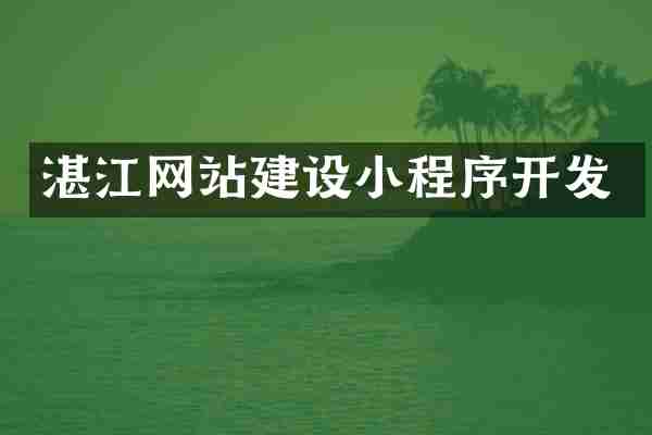 湛江网站建设小程序开发