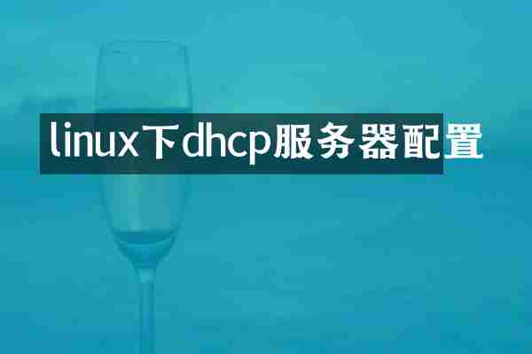 linux下dhcp服务器配置