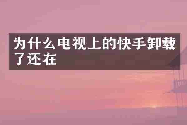为什么电视上的快手卸载了还在