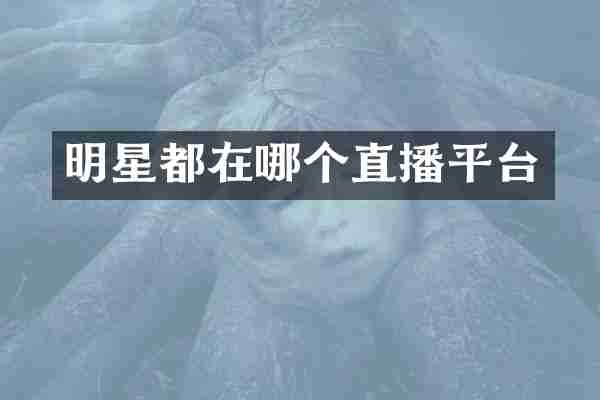 明星都在哪个直播平台