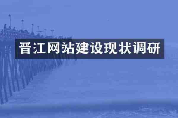 晋江网站建设现状调研