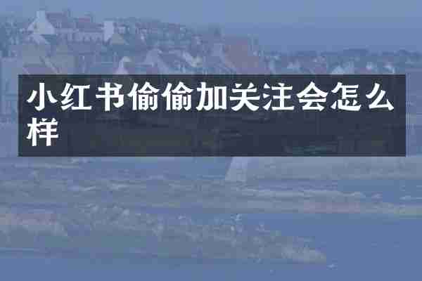 小红书偷偷加关注会怎么样
