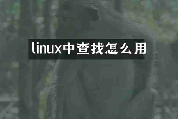 linux中查找怎么用