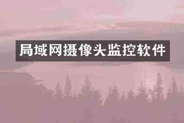 局域网摄像头监控软件