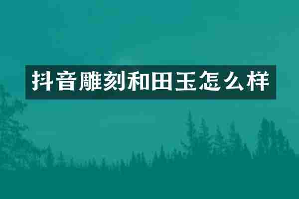 抖音雕刻和田玉怎么样