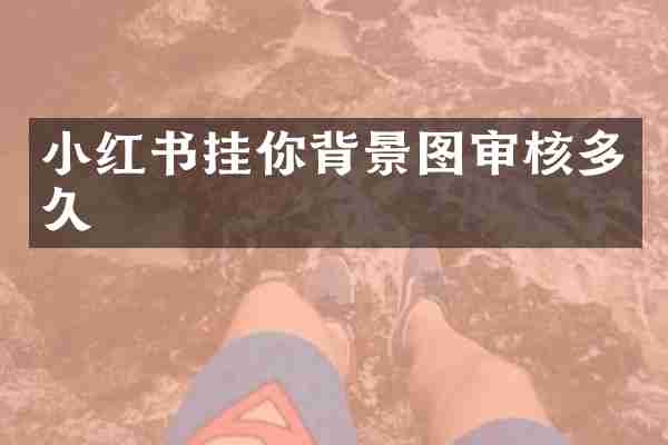 小红书挂你背景图审核多久
