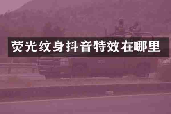 荧光纹身抖音特效在哪里