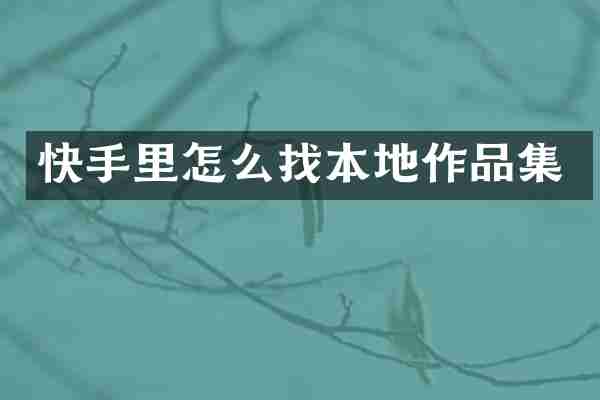 快手里怎么找本地作品集