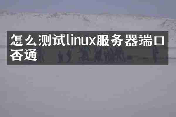 怎么测试linux服务器端口是否通