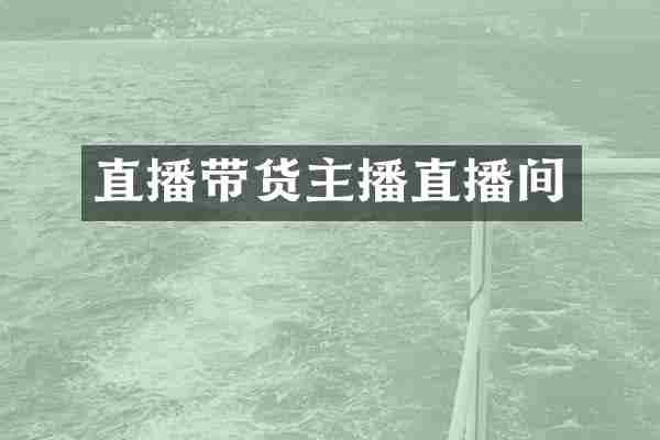 直播带货主播直播间