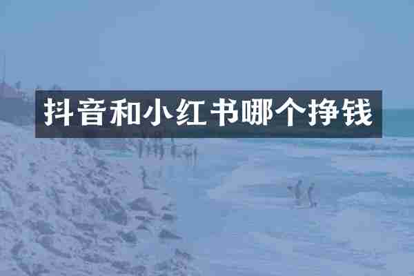 抖音和小红书哪个挣钱