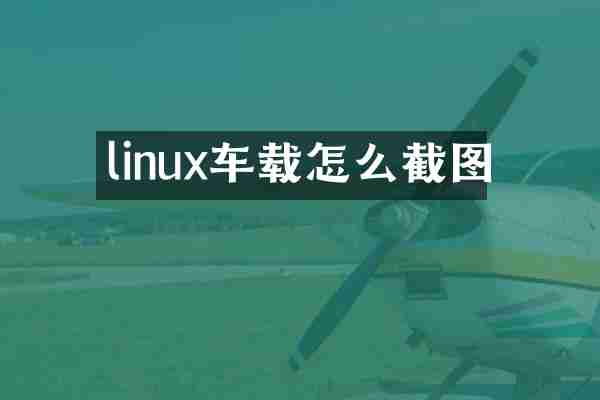 linux车载怎么截图