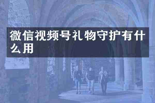 微信视频号礼物守护有什么用