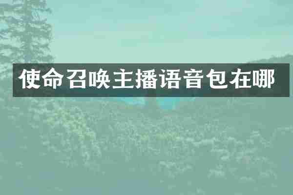 使命召唤主播语音包在哪