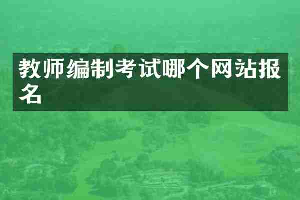 教师编制考试哪个网站报名