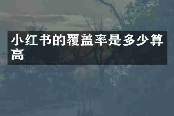 小红书的覆盖率是多少算高