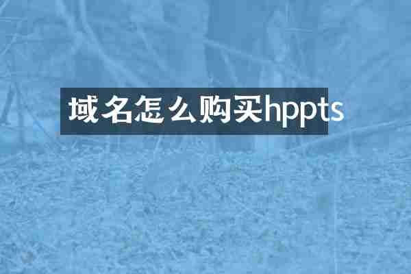 域名怎么购买hppts