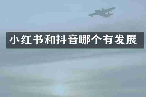 小红书和抖音哪个有发展