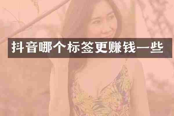 抖音哪个标签更赚钱一些