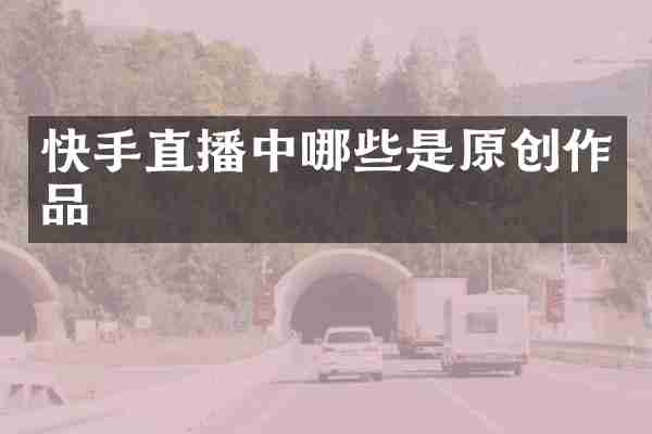 快手直播中哪些是原创作品