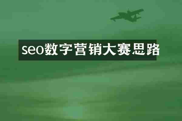 seo数字营销大赛思路