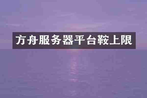 方舟服务器平台鞍上限