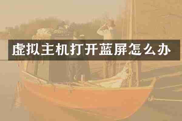 虚拟主机打开蓝屏怎么办