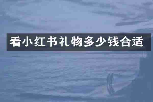 看小红书礼物多少钱合适