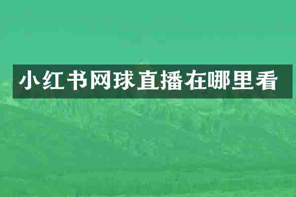 小红书网球直播在哪里看