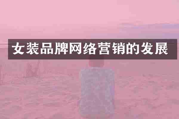 女装品牌网络营销的发展