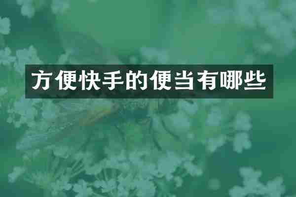 方便快手的便当有哪些