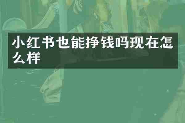 小红书也能挣钱吗现在怎么样