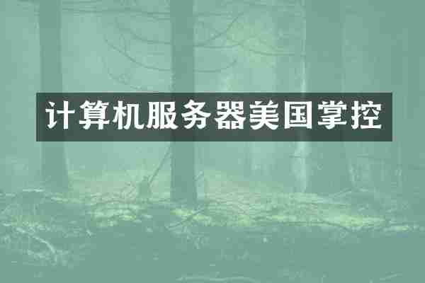 计算机服务器美国掌控