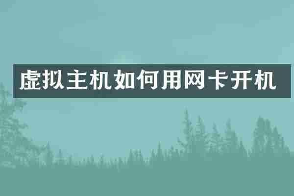 虚拟主机如何用网卡开机