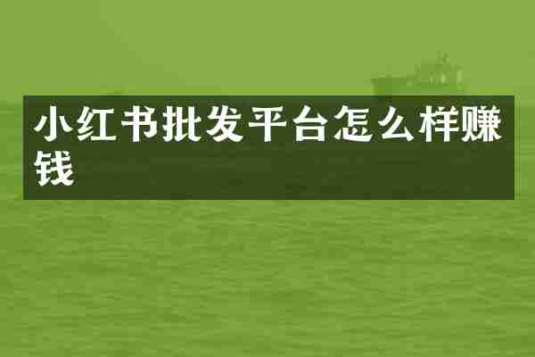 小红书批发平台怎么样赚钱