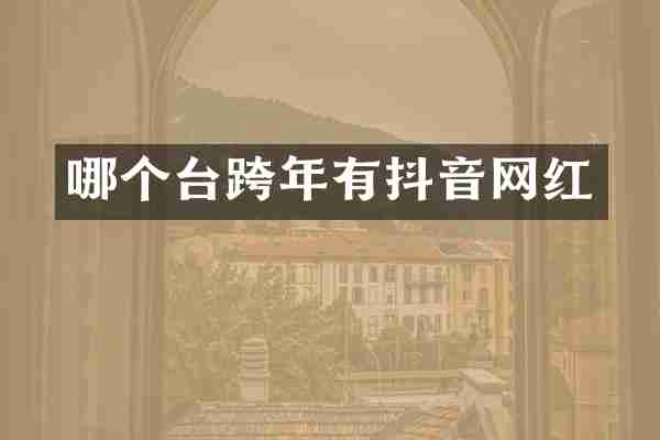 哪个台跨年有抖音网红