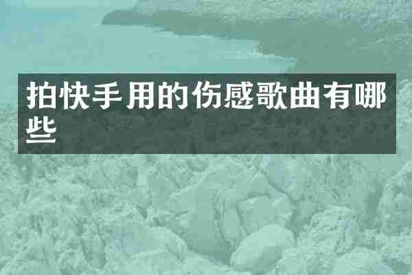 拍快手用的伤感歌曲有哪些