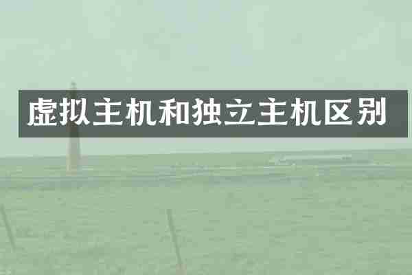 虚拟主机和独立主机区别