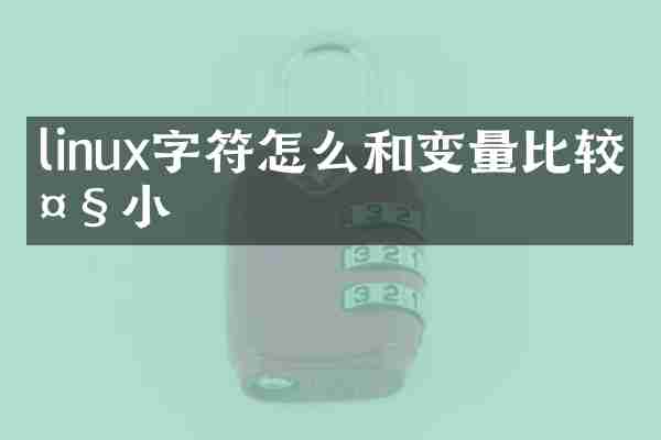 linux字符怎么和变量比较大小