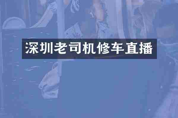 深圳老司机修车直播