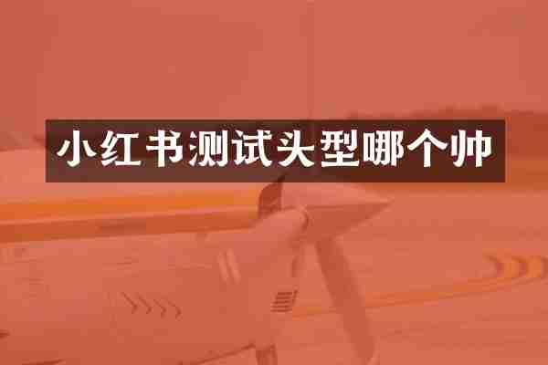 小红书测试头型哪个帅