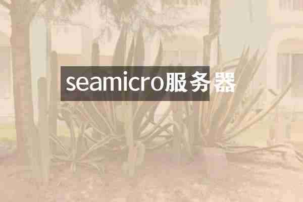 seamicro服务器