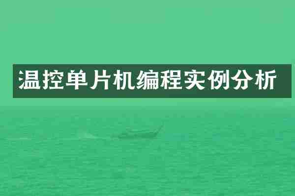 温控单片机编程实例分析
