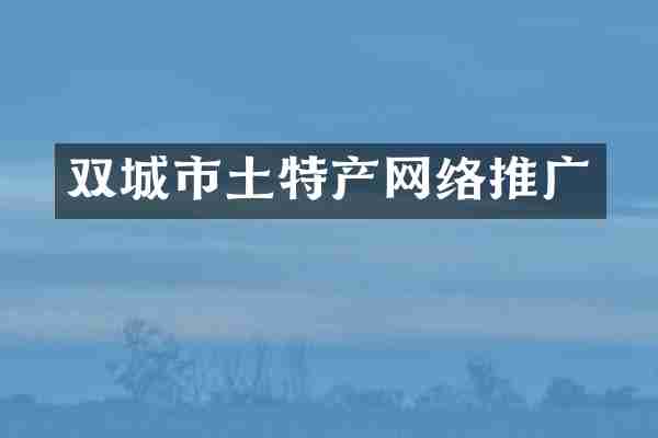双城市土特产网络推广